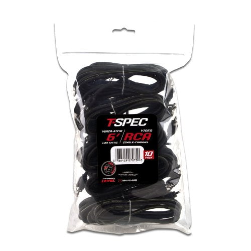 T-Spec V6RCA-61V10 Single Channel V-6 Series Video Cable 10-Pack T-Spec V6RCA-61V10 Single Channel V-6 Series Video Cable 10-Pack
